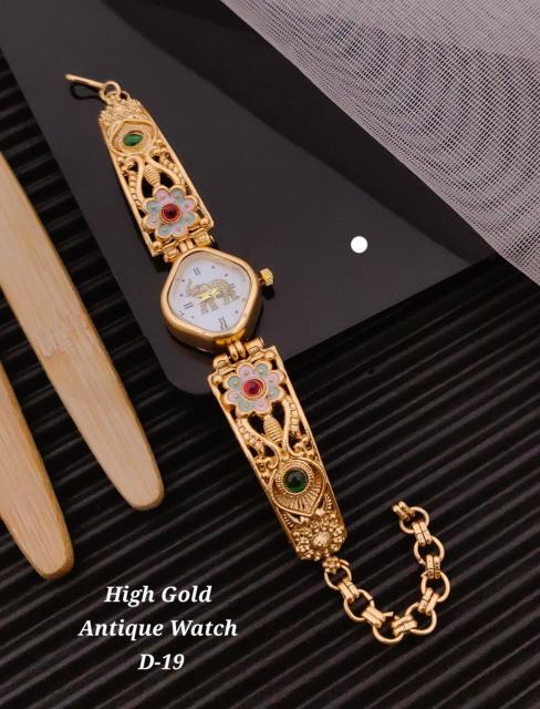High gold antique watch D 19 Wholesale jwellery market in India